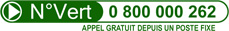 Numero Vert : 0 800 000 262 (Appel gratuit depuis un poste fixe)
